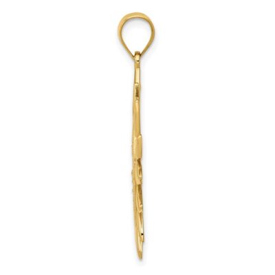 14k Filigree Sun Pendant - Image 3