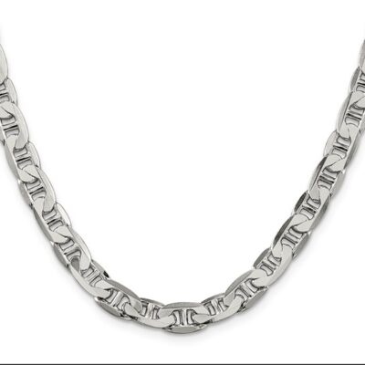 Sterling Silver 7mm Flat Anchor Chain - Image 4