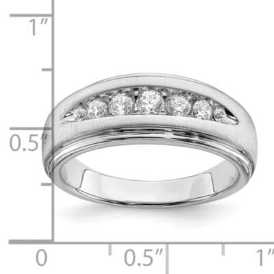 10K White Gold Lab Grown Diamond, VS/SI GH, Men's Ring - Image 3