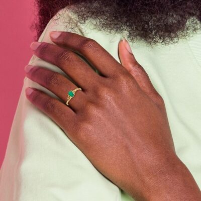 14k Emerald Birthstone Ring - Image 3